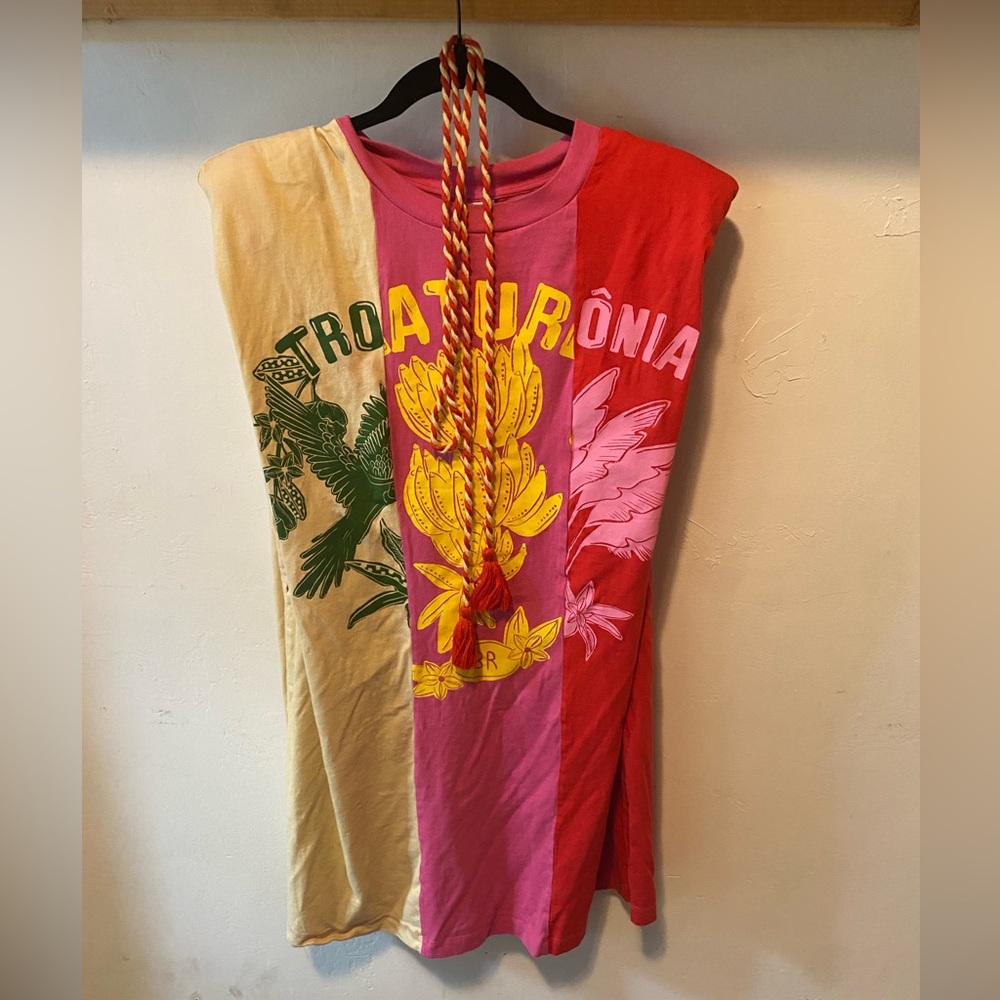 FARM Rio Colorful Graphic T-Shirt Dress